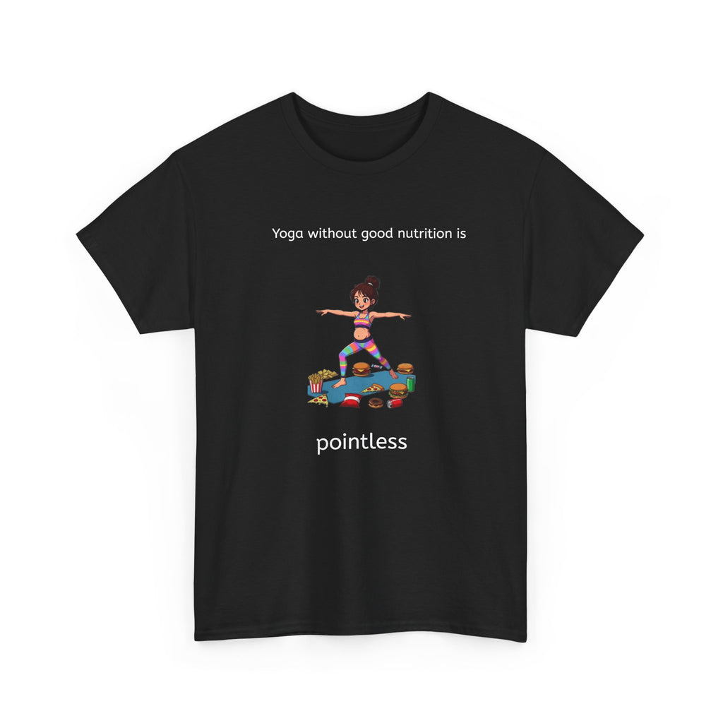 Yoga Girl Tee fastfood — Colorful Warrior II Pose Shirt for Women & Girls