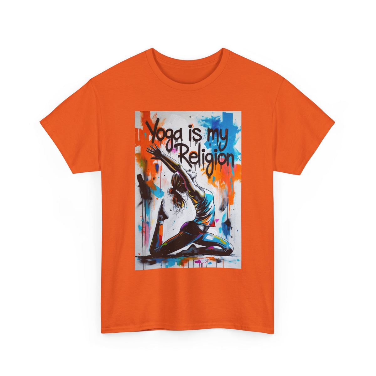 Yoga Is My Religion T-Shirt | Yoga Pose Graphic Tee, Meditation Apparel