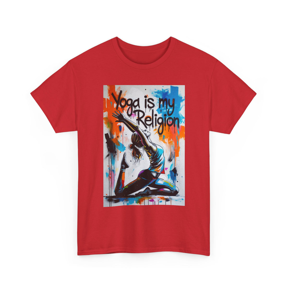 Yoga Is My Religion T-Shirt | Yoga Pose Graphic Tee, Meditation Apparel