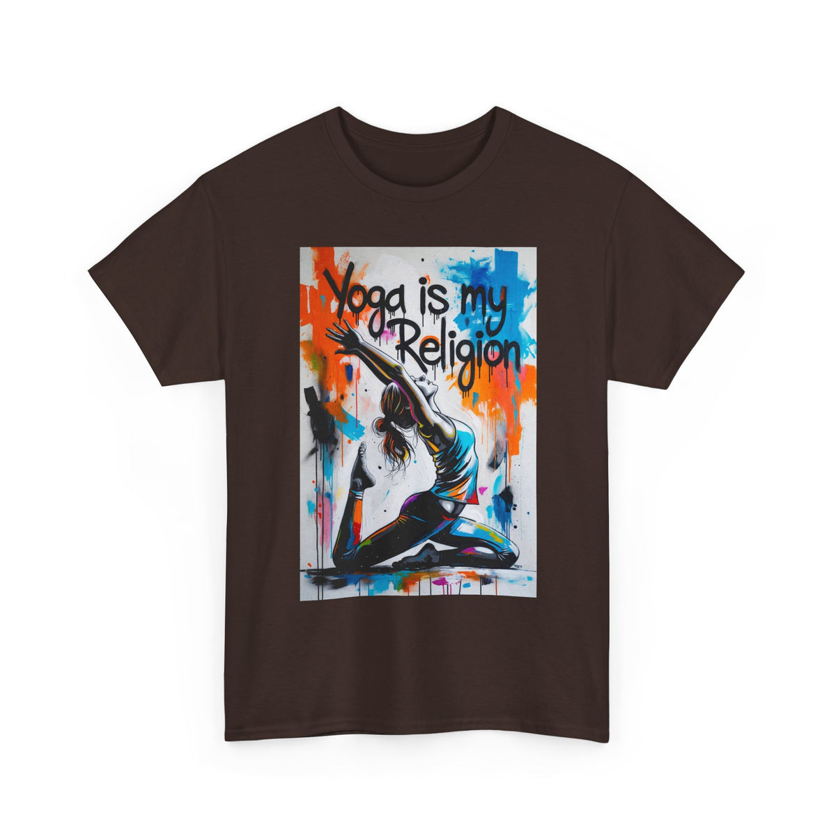 Yoga Is My Religion T-Shirt | Yoga Pose Graphic Tee, Meditation Apparel