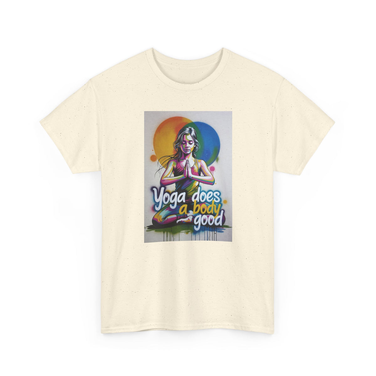 Yoga Does a Body Good T-Shirt — Colorful Meditation Graphic Tee for Yogis