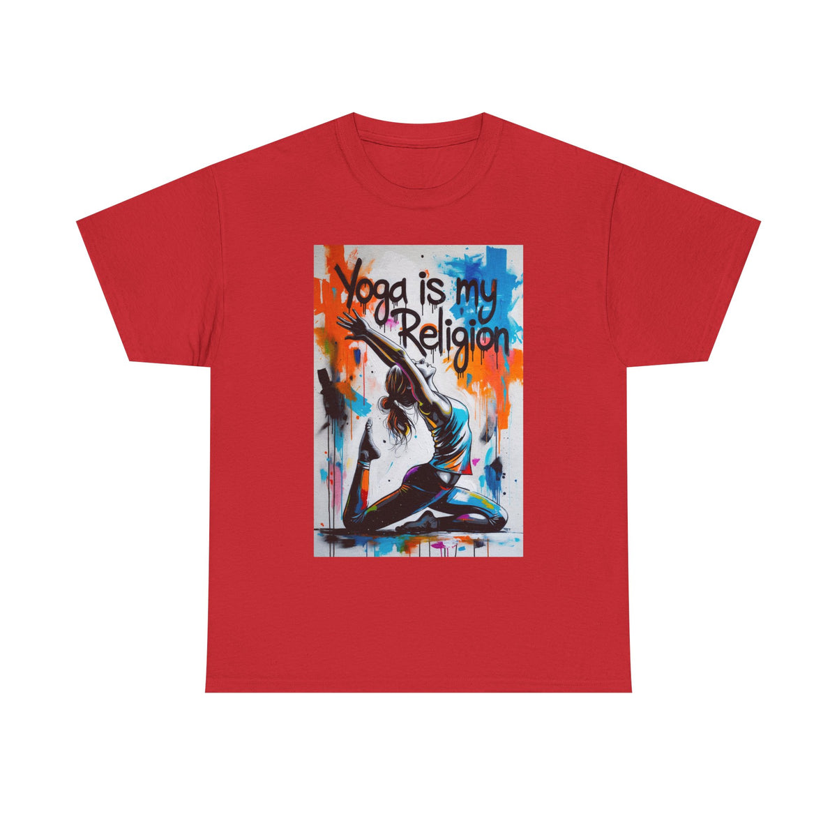 Yoga Is My Religion T-Shirt | Yoga Pose Graphic Tee, Meditation Apparel