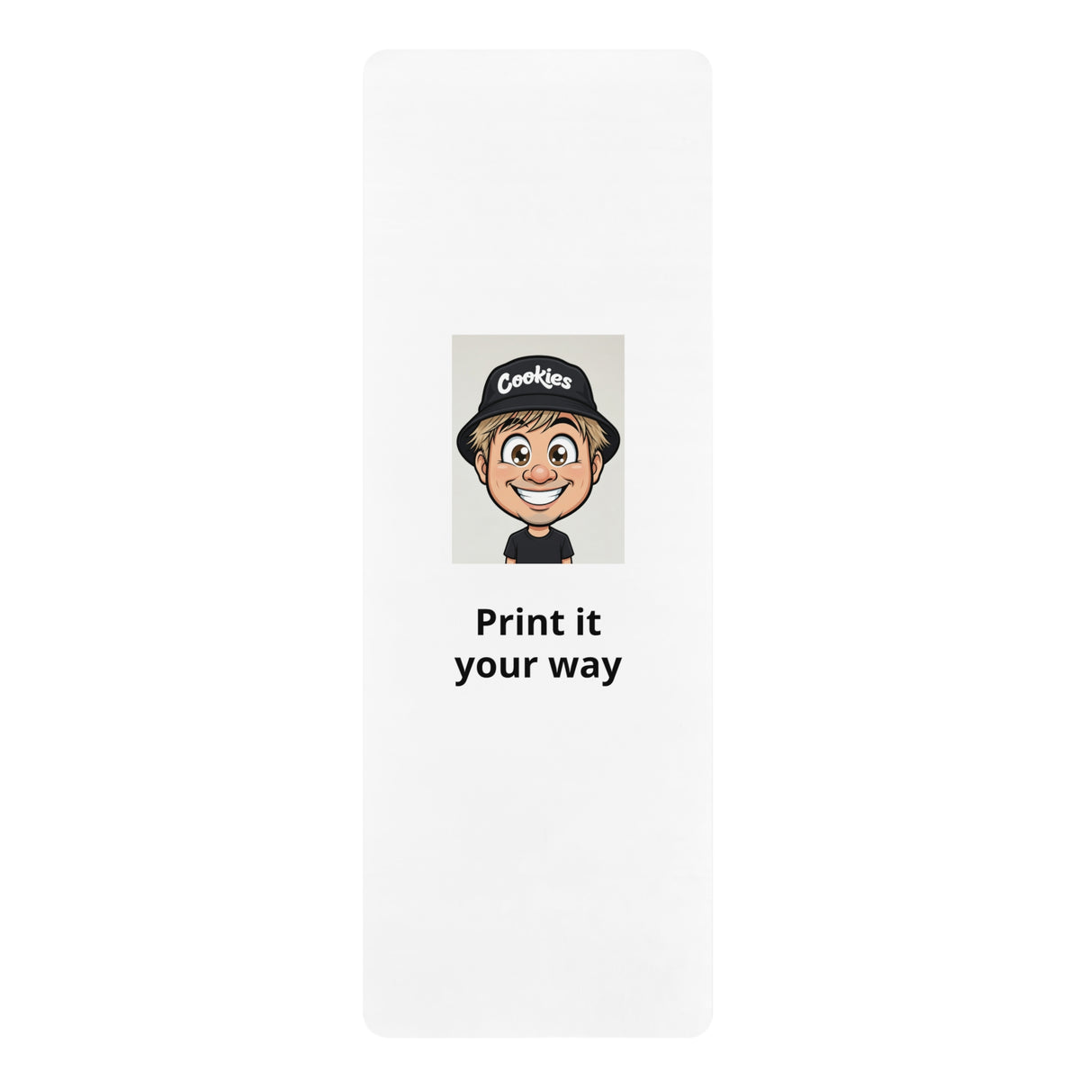 Custom Cartoon Portrait Rubber Yoga Mat — Personalized 'Print it your way' Exercise Mat