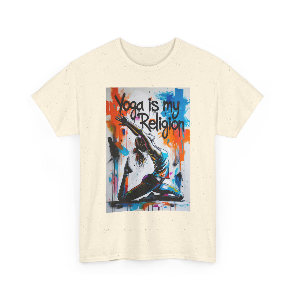 Yoga Is My Religion T-Shirt | Yoga Pose Graphic Tee, Meditation Apparel