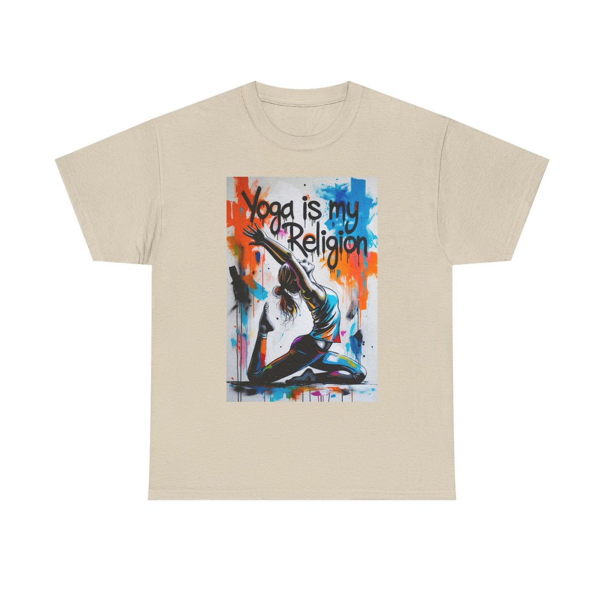 Yoga Is My Religion T-Shirt | Yoga Pose Graphic Tee, Meditation Apparel