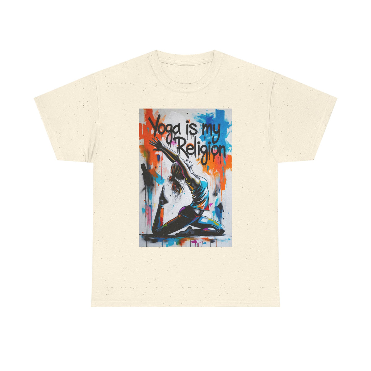 Yoga Is My Religion T-Shirt | Yoga Pose Graphic Tee, Meditation Apparel
