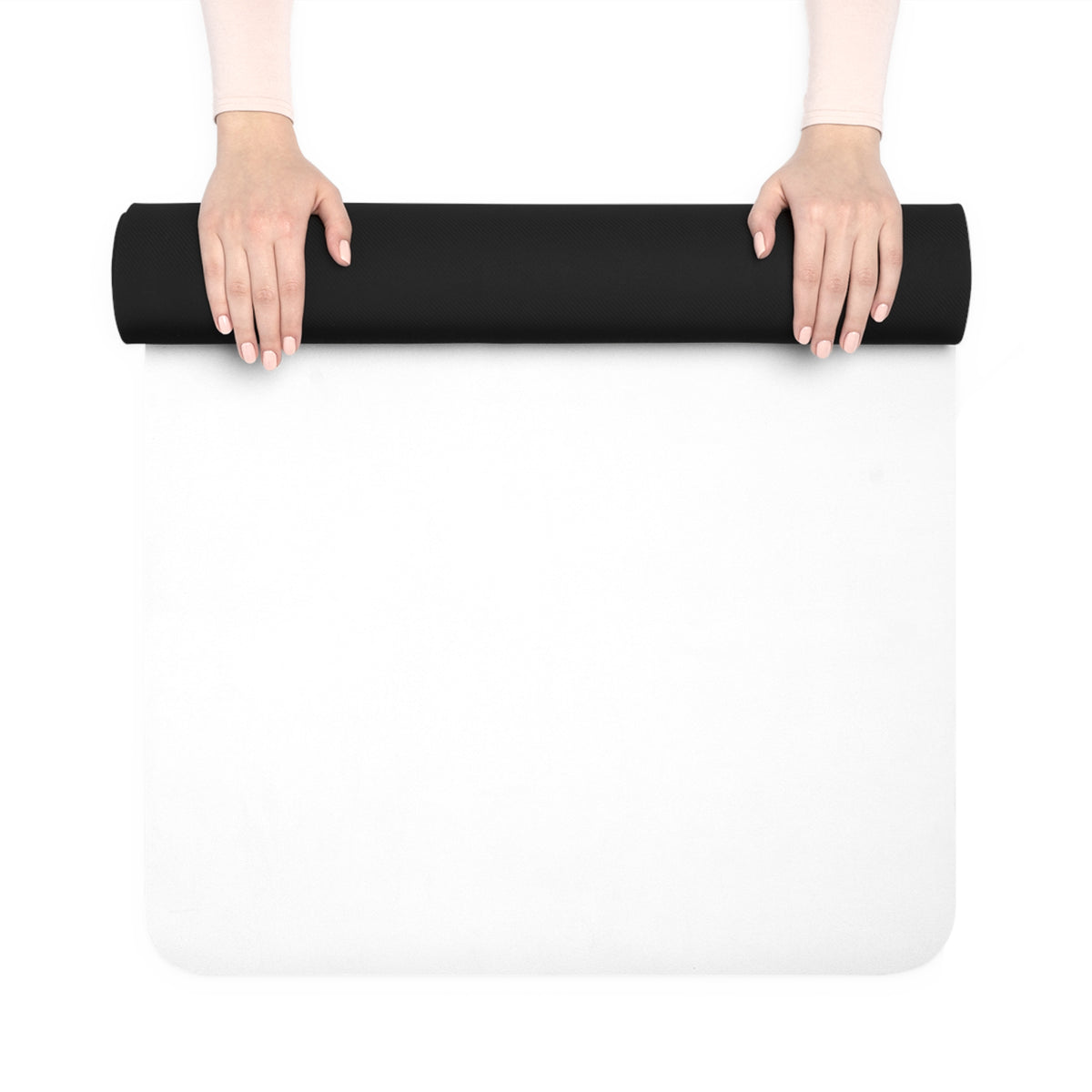 Dog Lover Rubber Yoga Mat — "Be the person your dog thinks you are" Watercolor Design