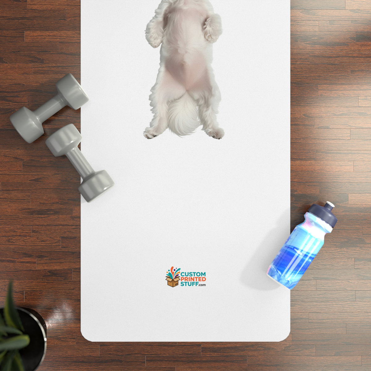 Funny Dog Yoga Mat — "To be perfectly honest, you could lose a few pounds" Rubber Mat for Pet Lovers & Gift