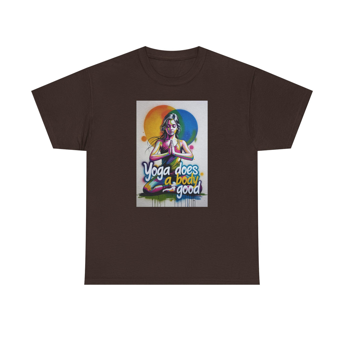 Yoga Does a Body Good T-Shirt — Colorful Meditation Graphic Tee for Yogis