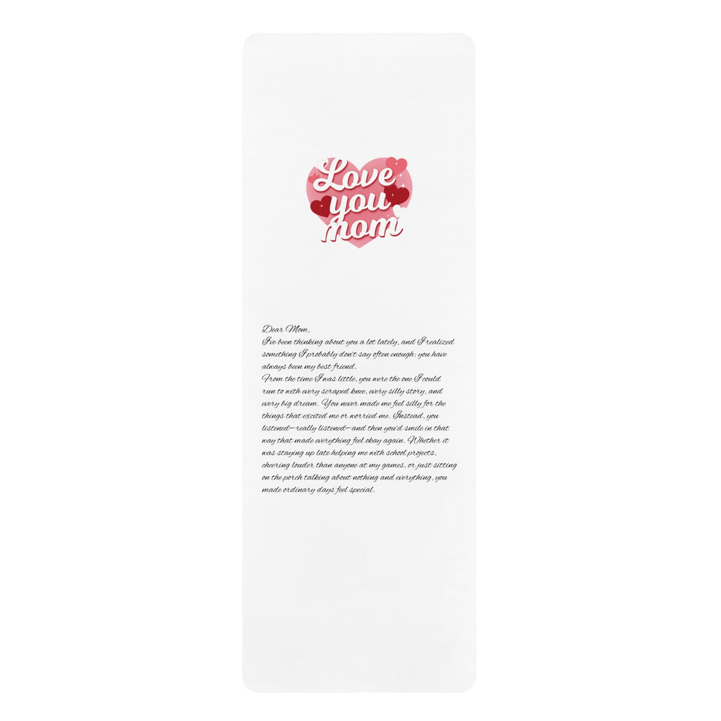 Minimalist Rubber Yoga Mat with Centered Inspirational Script — Non-Slip Exercise Mat