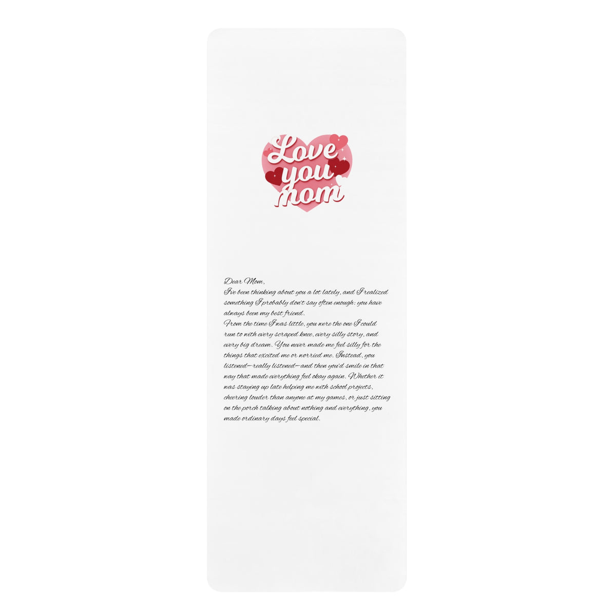Minimalist Rubber Yoga Mat with Centered Inspirational Script — Non-Slip Exercise Mat