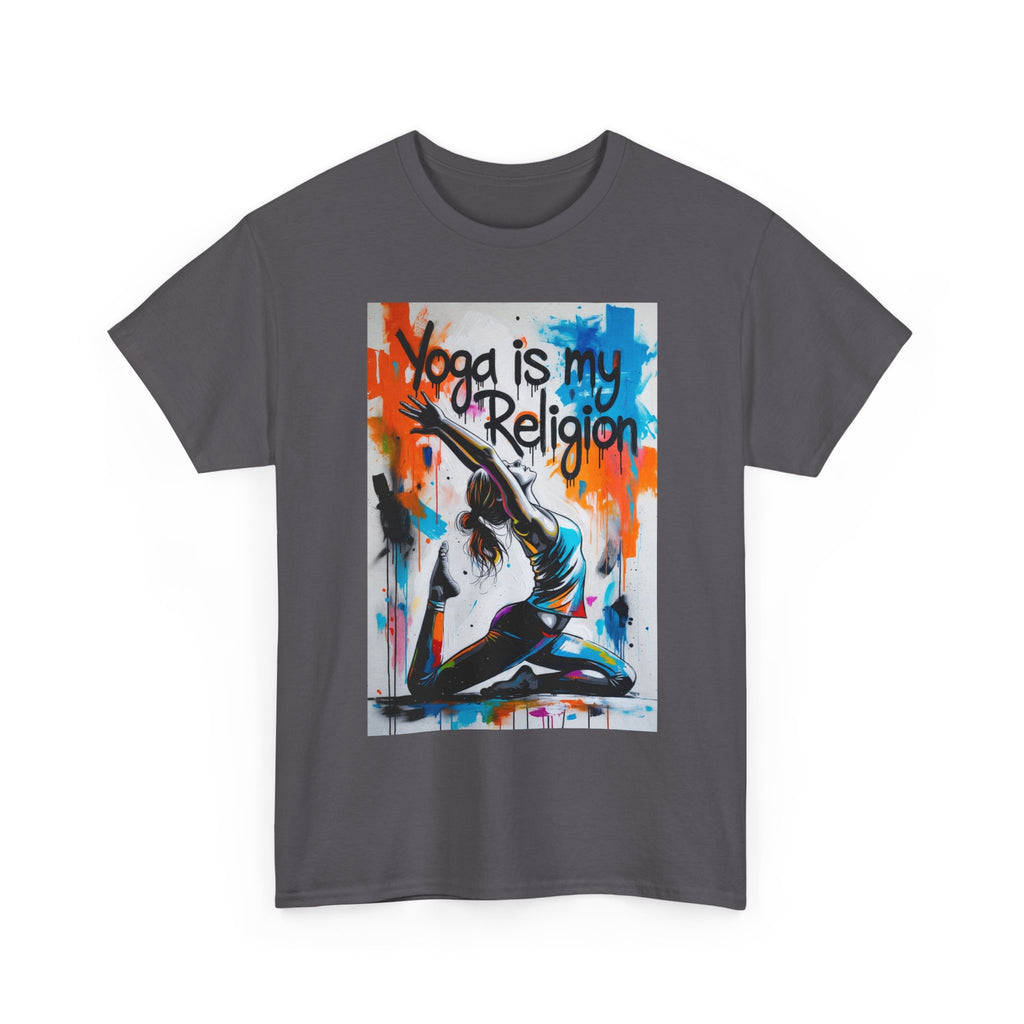 Yoga Is My Religion T-Shirt | Yoga Pose Graphic Tee, Meditation Apparel