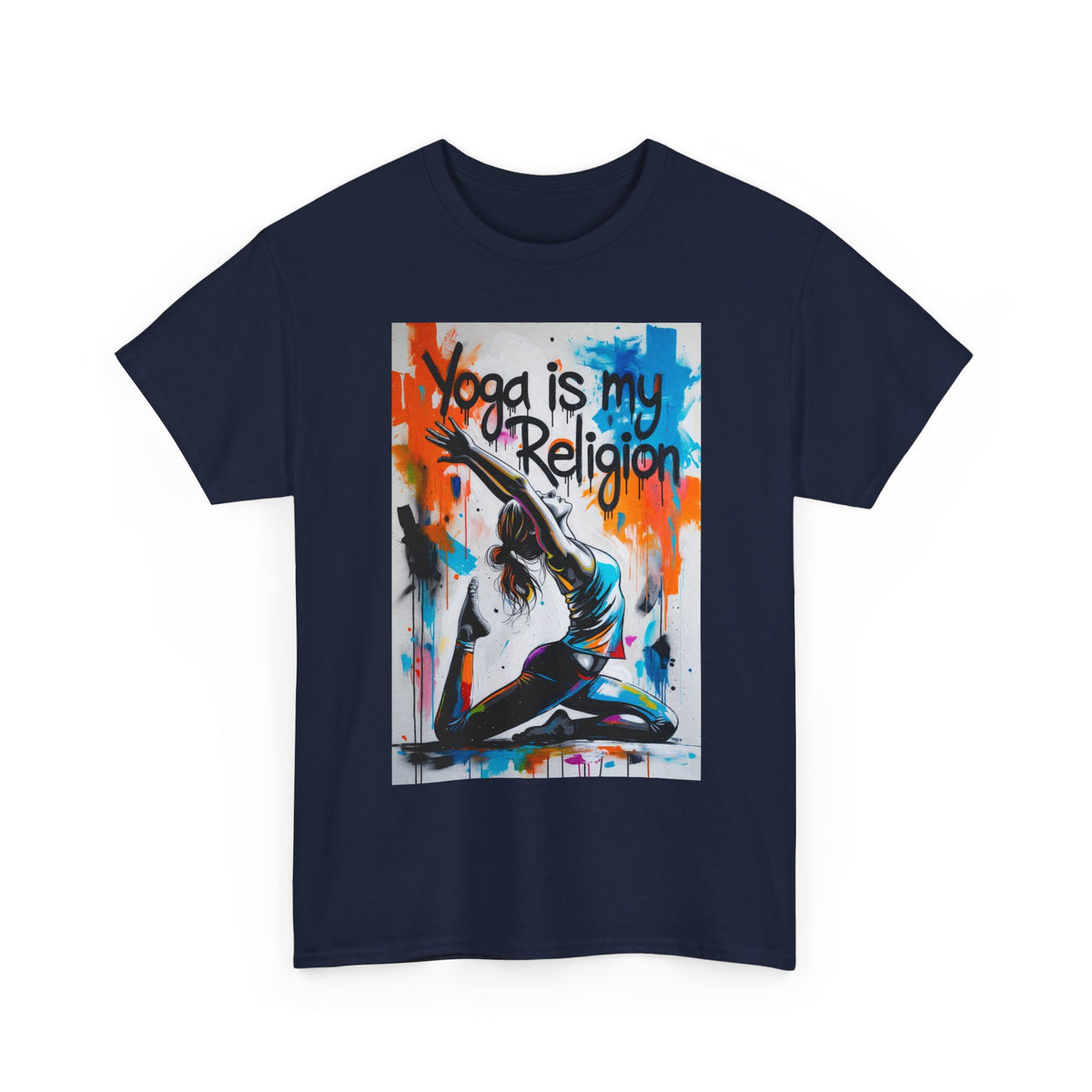 Yoga Is My Religion T-Shirt | Yoga Pose Graphic Tee, Meditation Apparel