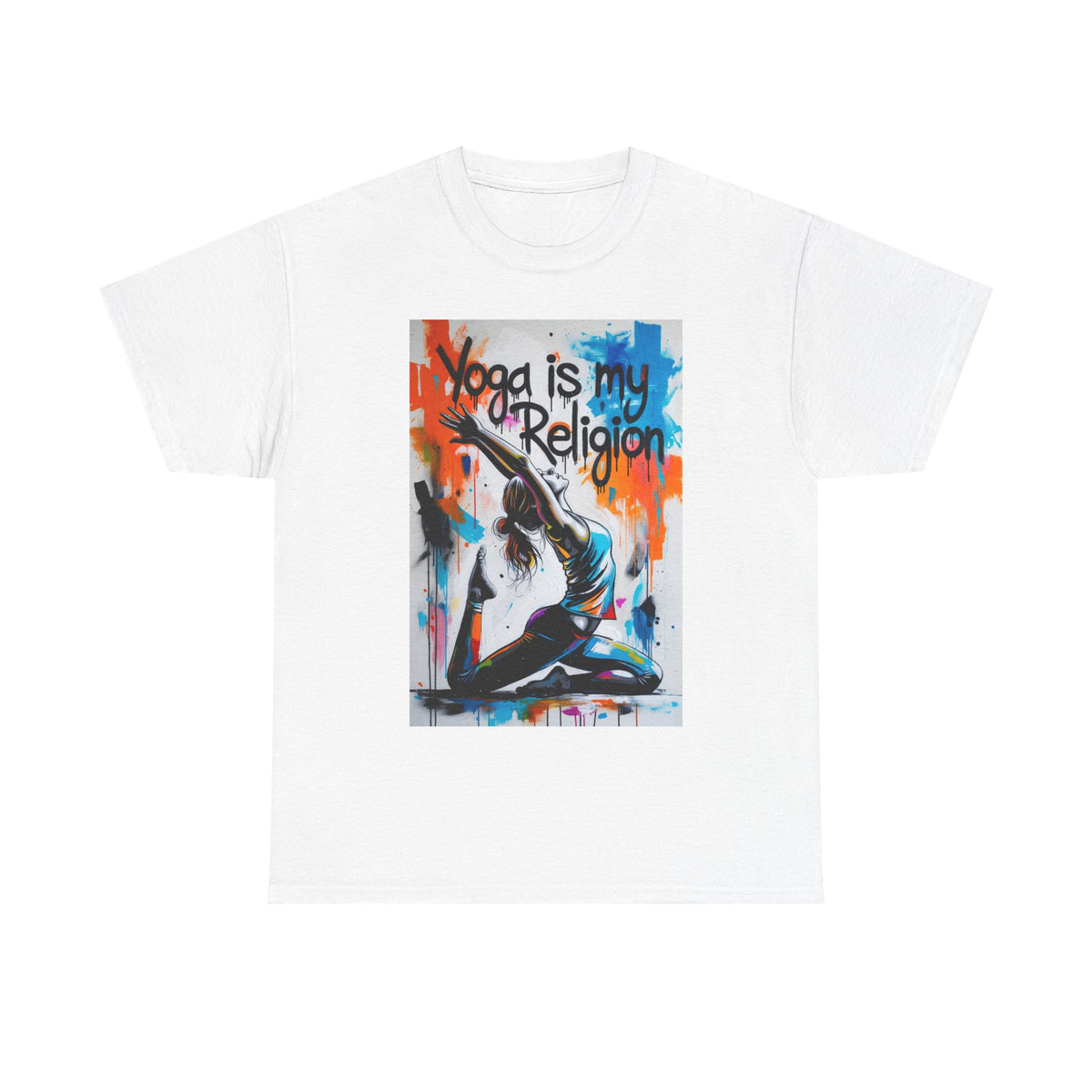 Yoga Is My Religion T-Shirt | Yoga Pose Graphic Tee, Meditation Apparel