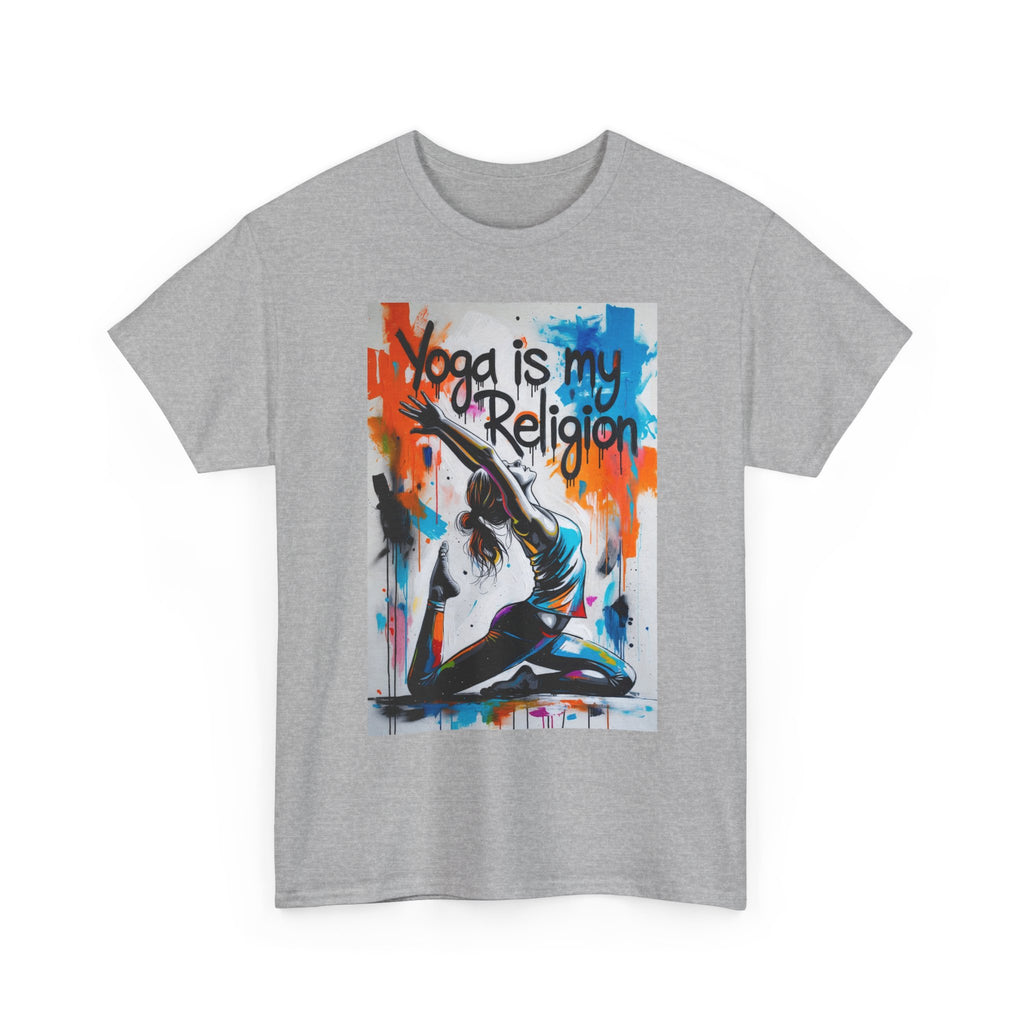 Yoga Is My Religion T-Shirt | Yoga Pose Graphic Tee, Meditation Apparel