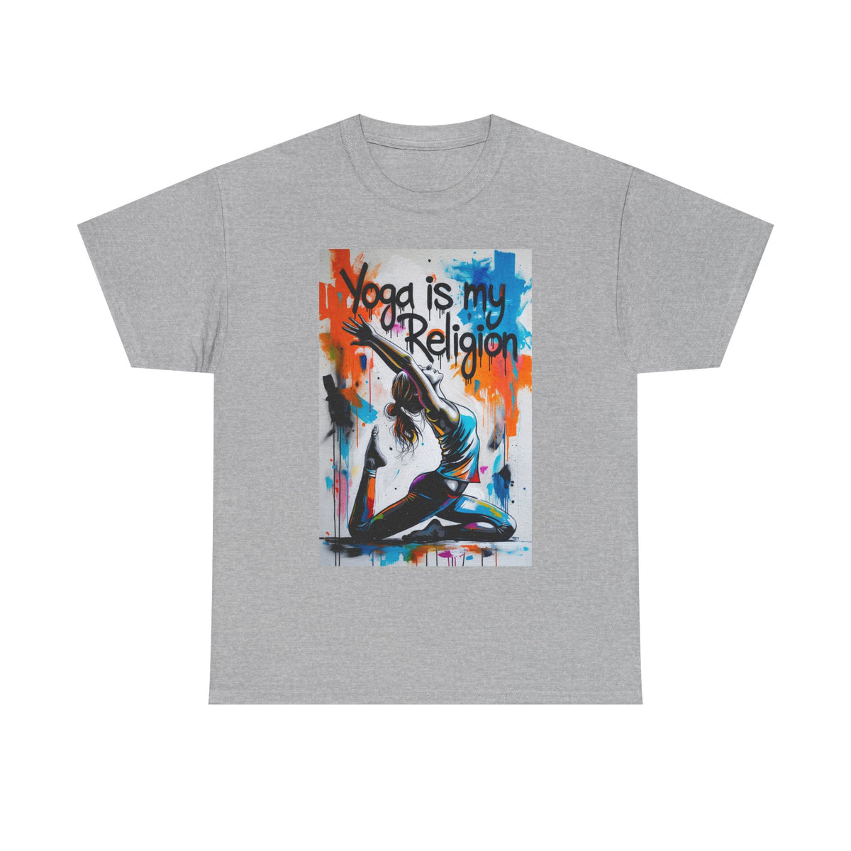 Yoga Is My Religion T-Shirt | Yoga Pose Graphic Tee, Meditation Apparel