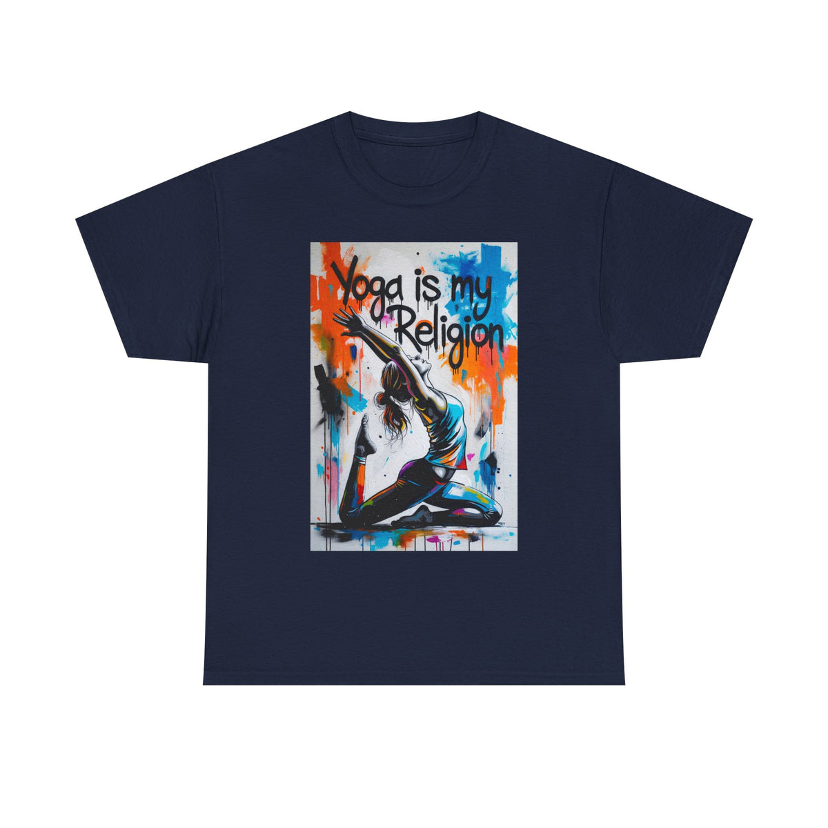 Yoga Is My Religion T-Shirt | Yoga Pose Graphic Tee, Meditation Apparel