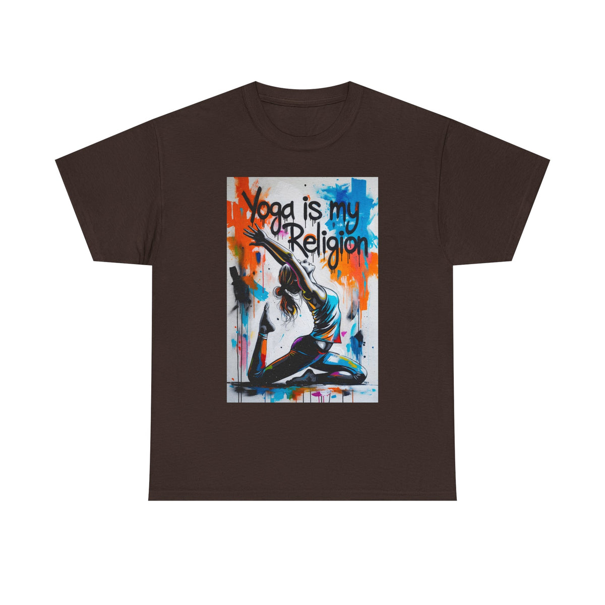 Yoga Is My Religion T-Shirt | Yoga Pose Graphic Tee, Meditation Apparel