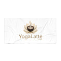 Beach Towel — YogaLatte Logo Beach Towel (Lotus Coffee Design)