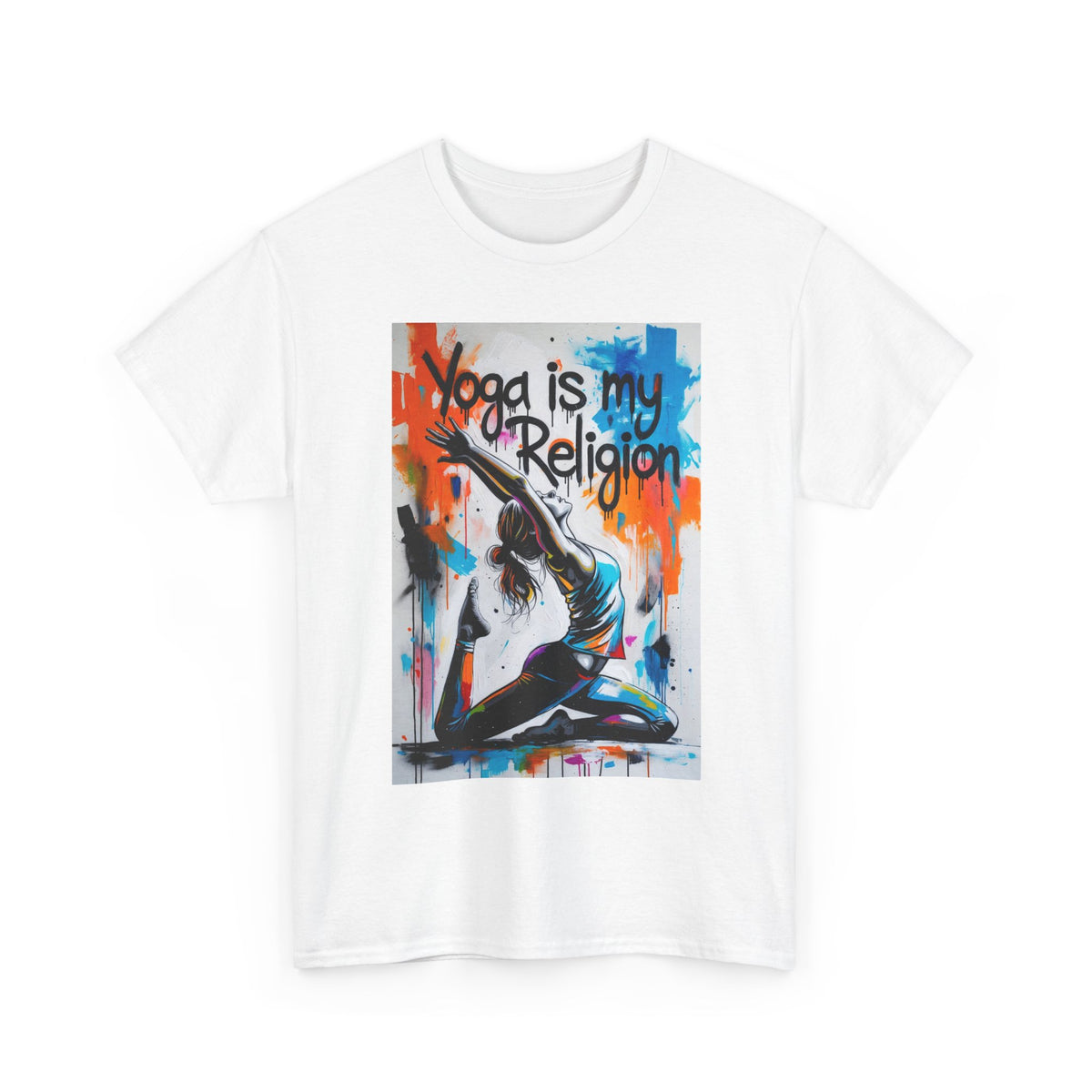 Yoga Is My Religion T-Shirt | Yoga Pose Graphic Tee, Meditation Apparel