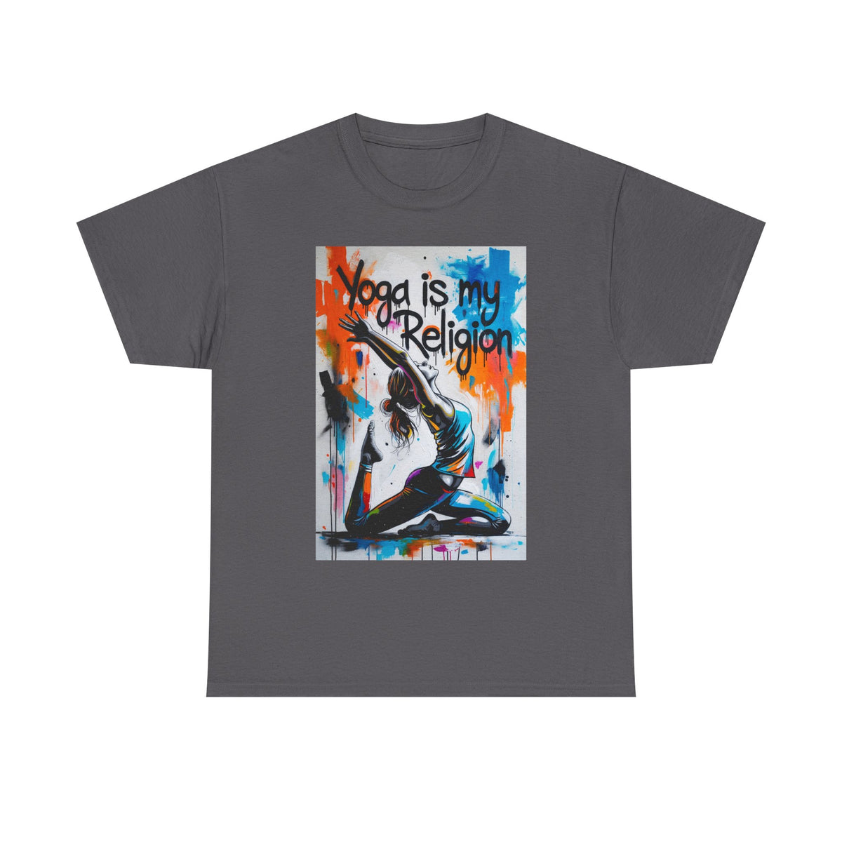 Yoga Is My Religion T-Shirt | Yoga Pose Graphic Tee, Meditation Apparel
