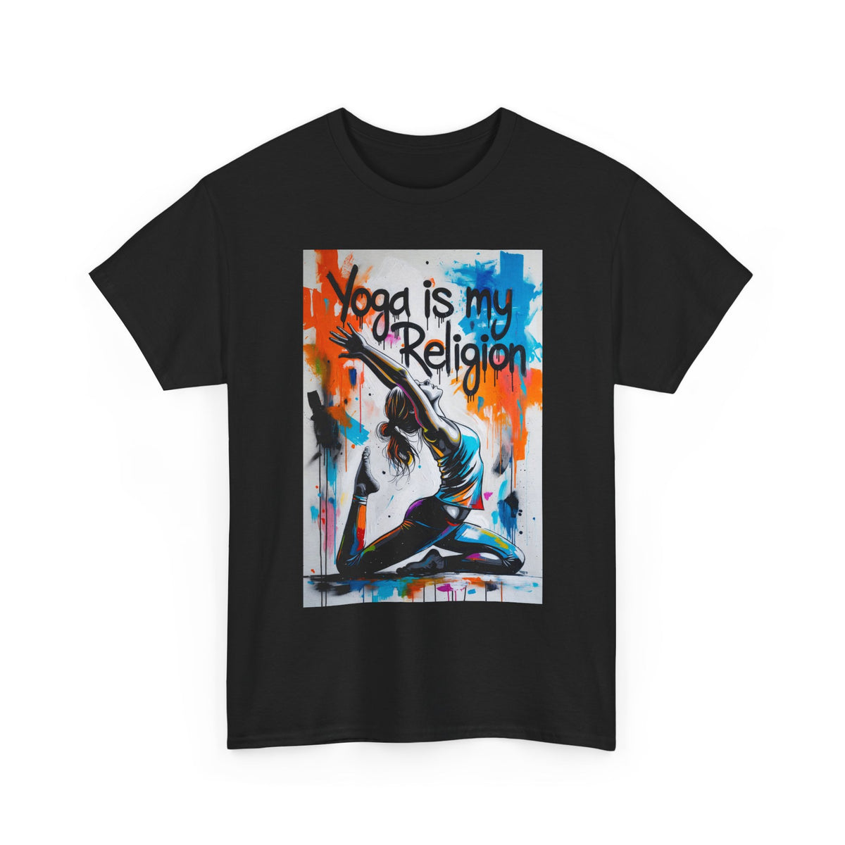 Yoga Is My Religion T-Shirt | Yoga Pose Graphic Tee, Meditation Apparel