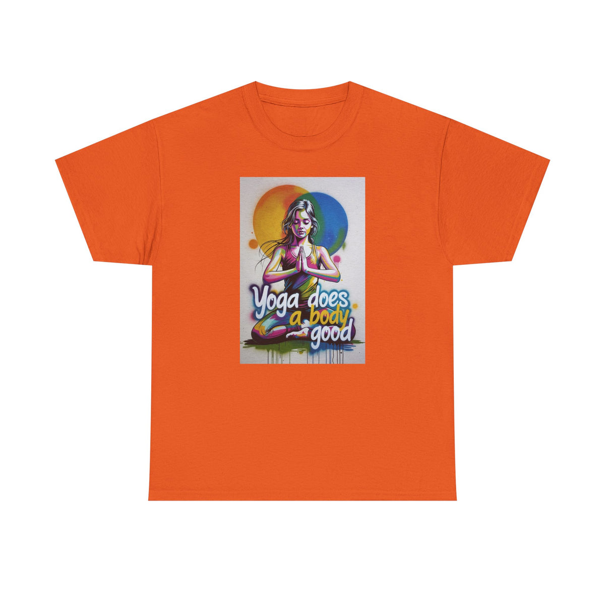 Yoga Does a Body Good T-Shirt — Colorful Meditation Graphic Tee for Yogis