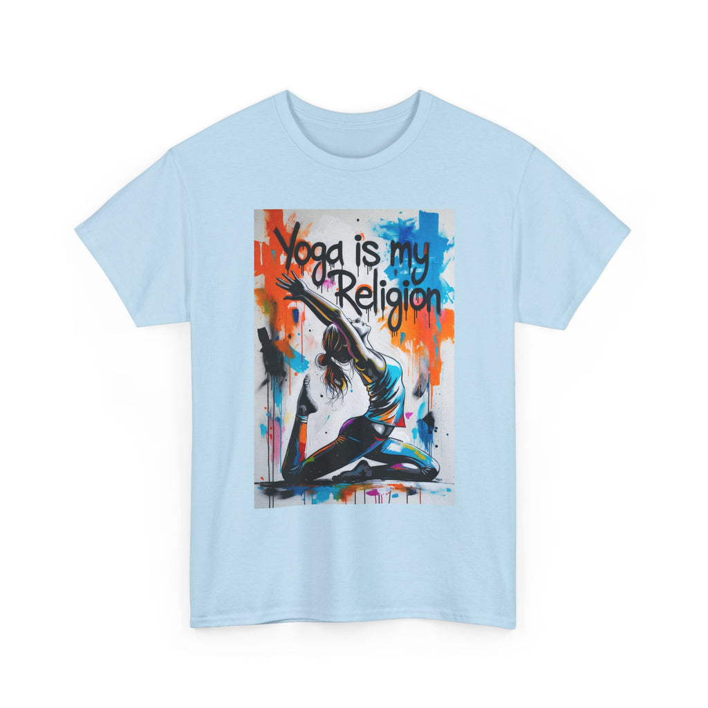 Yoga Is My Religion T-Shirt | Yoga Pose Graphic Tee, Meditation Apparel