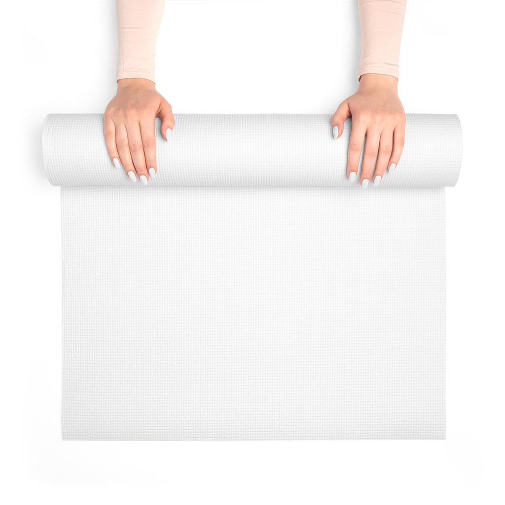 Yoga Mat — “Definitely Not Happy” Funny Cartoon Yoga Pose Mat