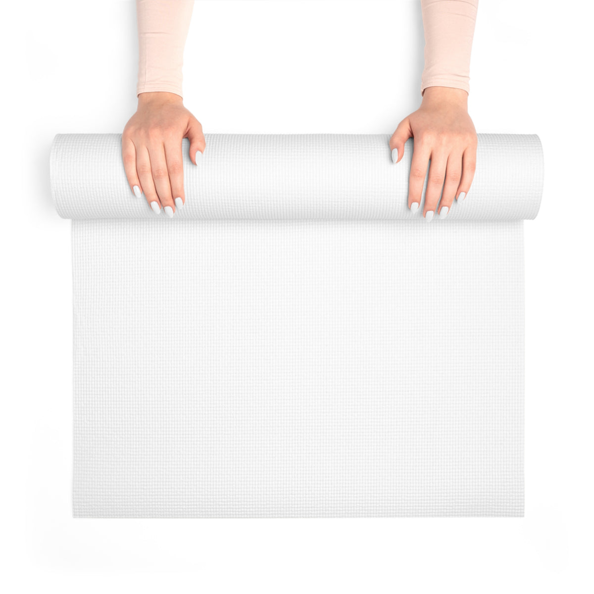 Yoga Mat — “Definitely Not Happy” Funny Cartoon Yoga Pose Mat