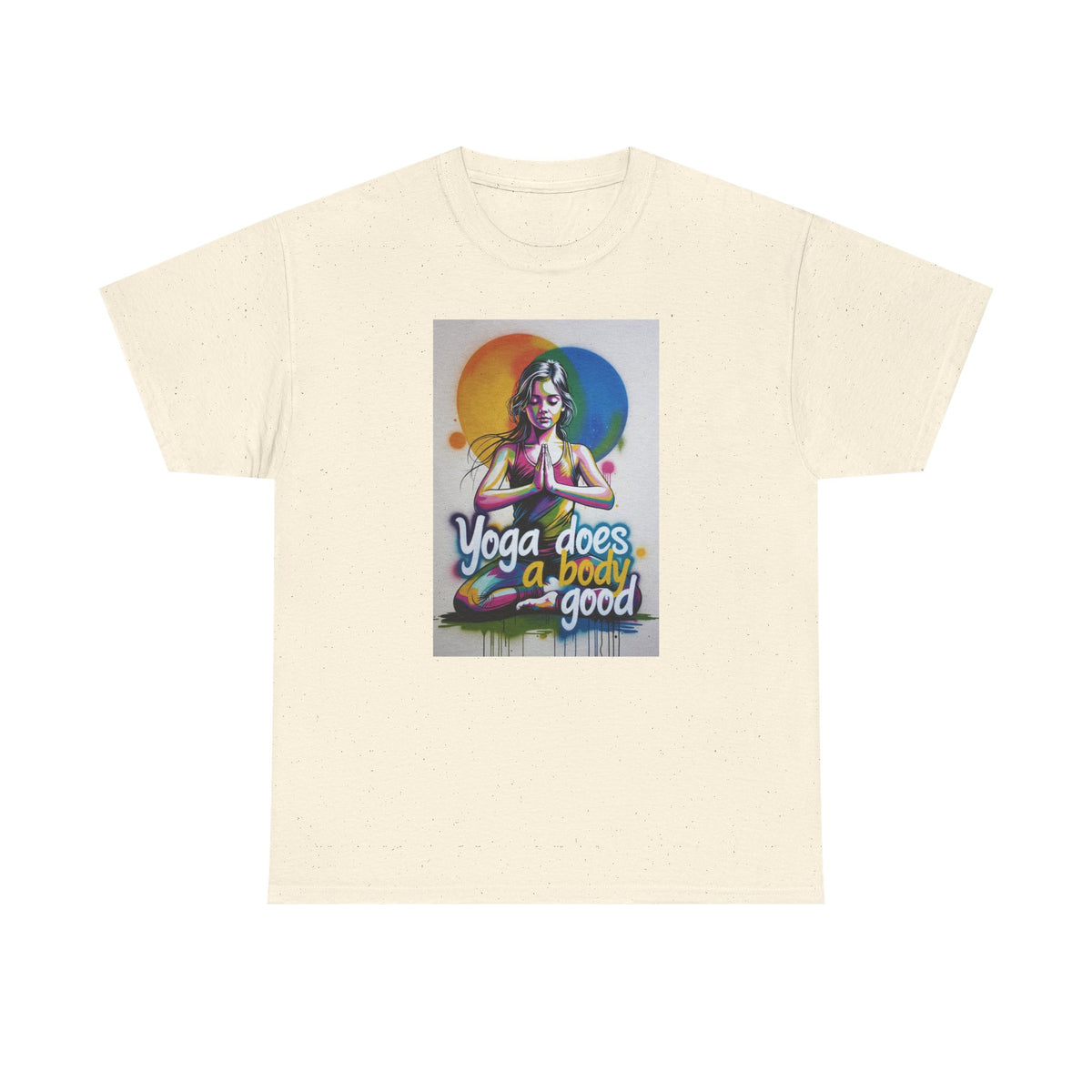 Yoga Does a Body Good T-Shirt — Colorful Meditation Graphic Tee for Yogis