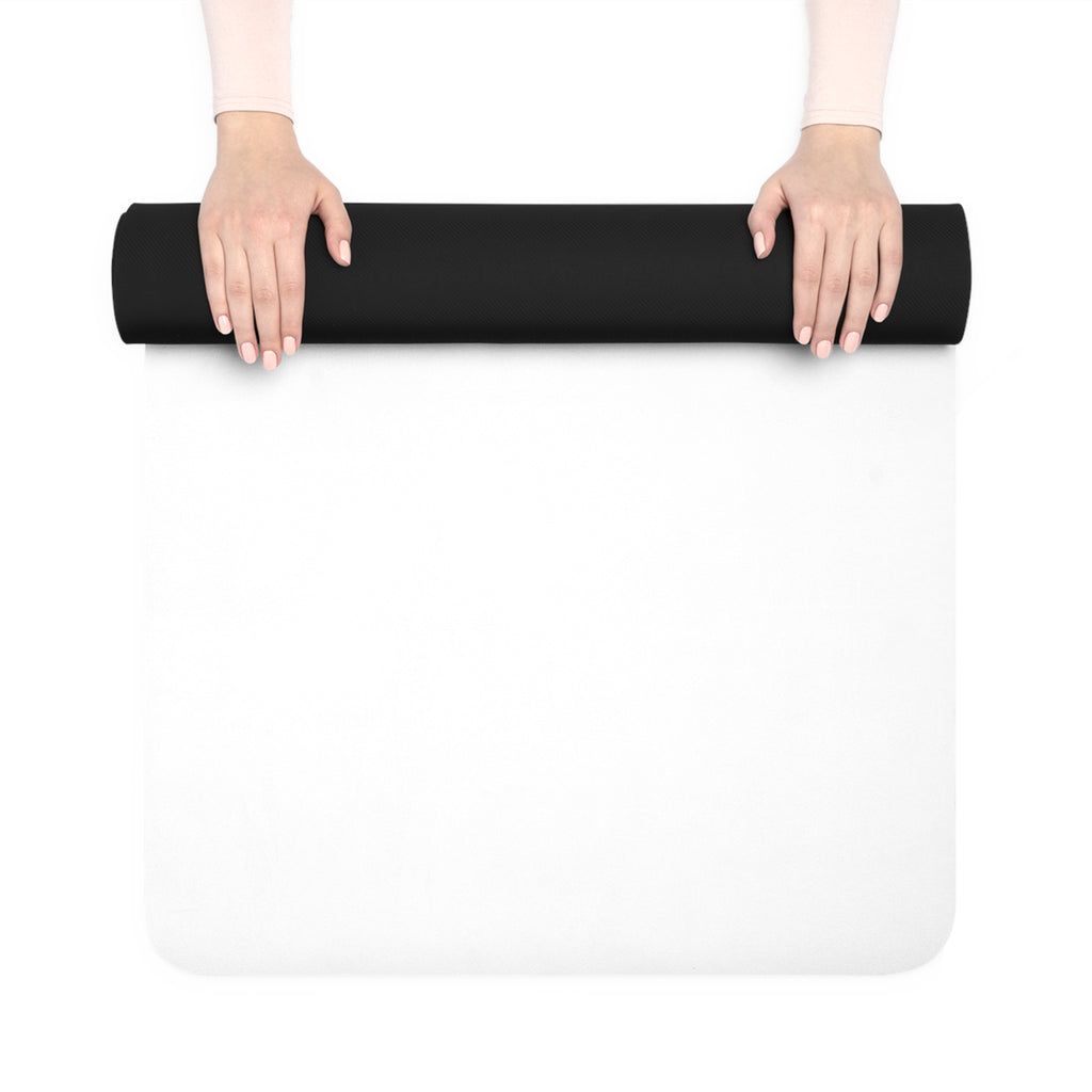 Funny Yoga Mat — 'If I didn't do yoga, the results would be devastating' Cartoon Pose Mat