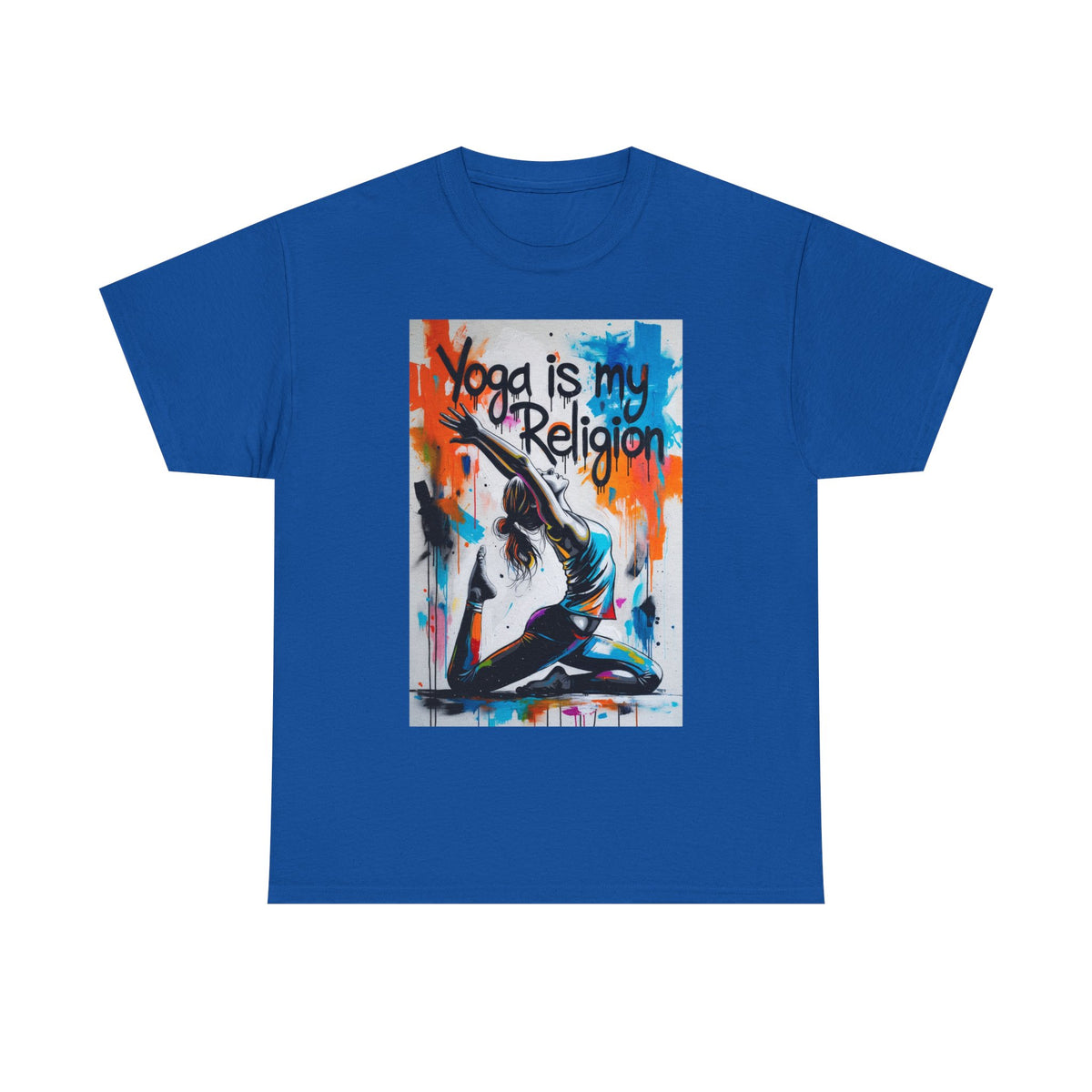 Yoga Is My Religion T-Shirt | Yoga Pose Graphic Tee, Meditation Apparel