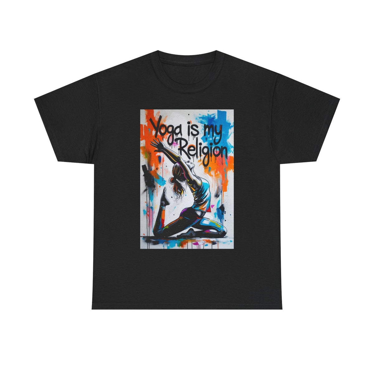 Yoga Is My Religion T-Shirt | Yoga Pose Graphic Tee, Meditation Apparel