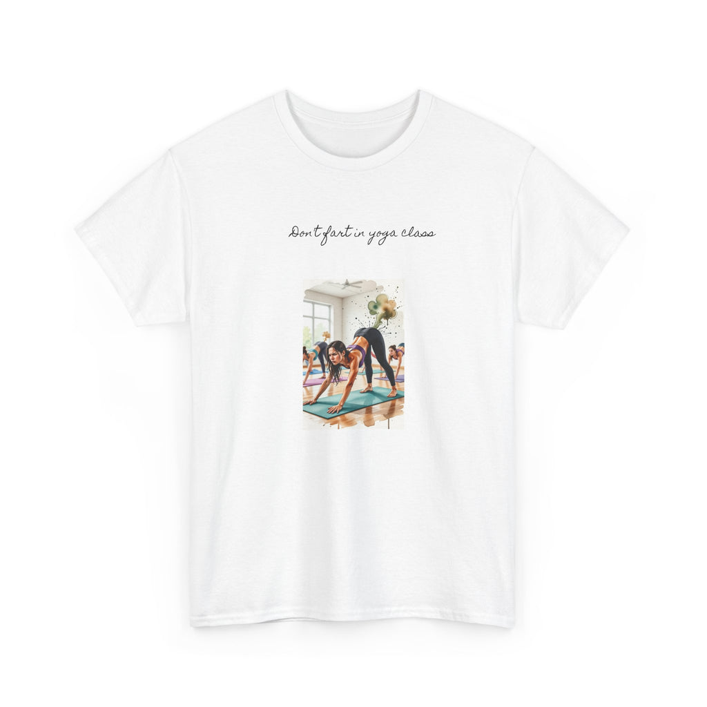 Yoga Class T-Shirt — "Don't Force It, Just Breathe" Graphic Tee