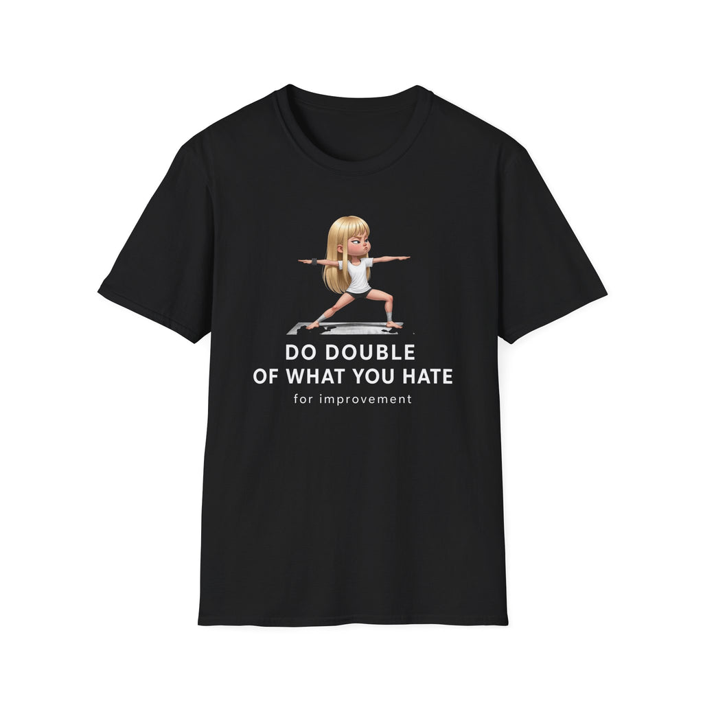 T‑Shirt — 'Do Double of What You Hate' Motivational Skate Girl Tee
