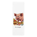 Rubber Yoga Mat — "I'm Hangry" Cartoon Pig Funny Animal Yoga Mat