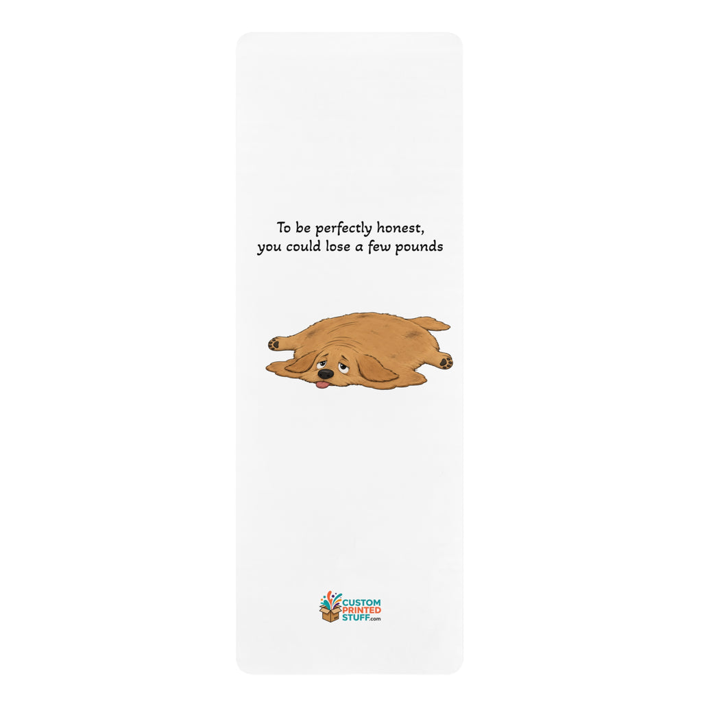 Rubber Yoga Mat — Cute Lazy Dog Design with Funny Quote ‘To be perfectly honest, you could lose a few pounds’ — Non‑Slip Exercise Mat [...]