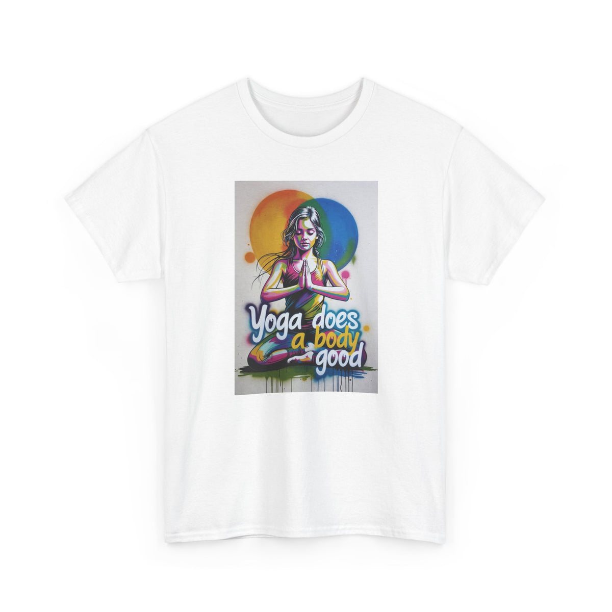 Yoga Does a Body Good T-Shirt — Colorful Meditation Graphic Tee for Yogis