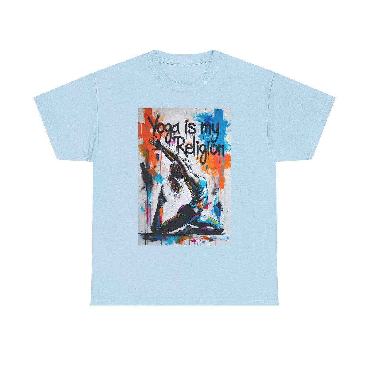Yoga Is My Religion T-Shirt | Yoga Pose Graphic Tee, Meditation Apparel