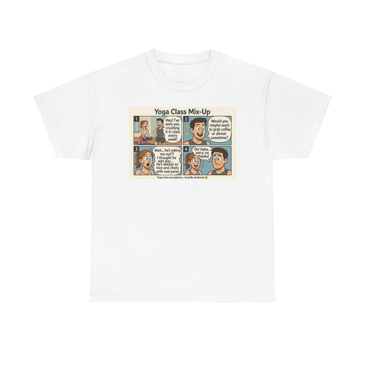 Yoga Class Mix-Up Comic T-Shirt Gay?
