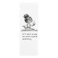 Funny Yoga Mat — 'If I didn't do yoga, the results would be devastating' Cartoon Pose Mat
